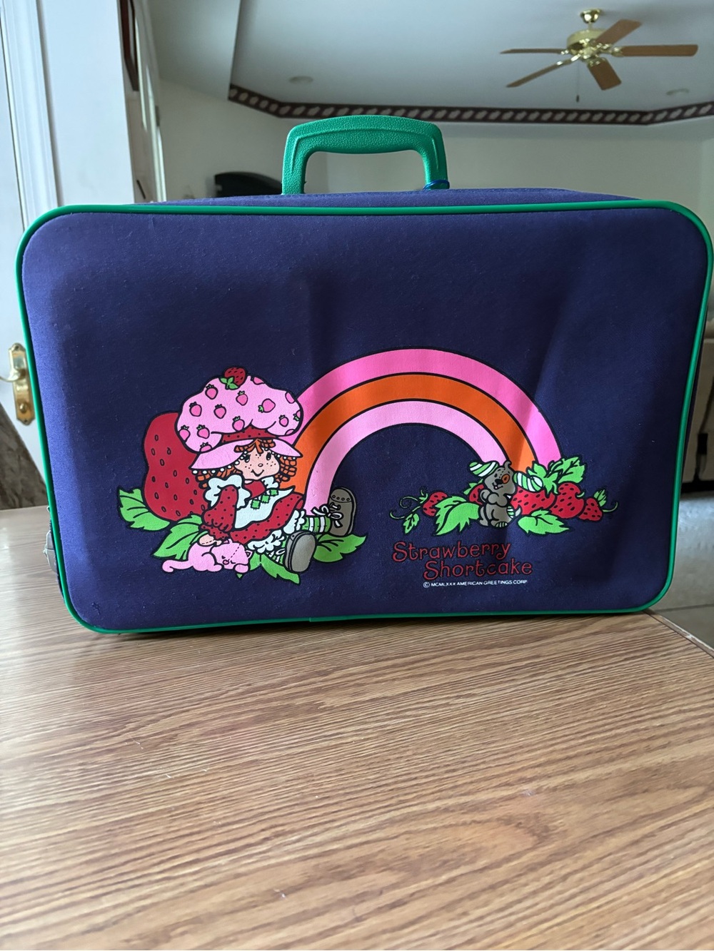 Vintage 1980 American Greetings Strawberry Shortcake Children’s Canvas Suitcase
